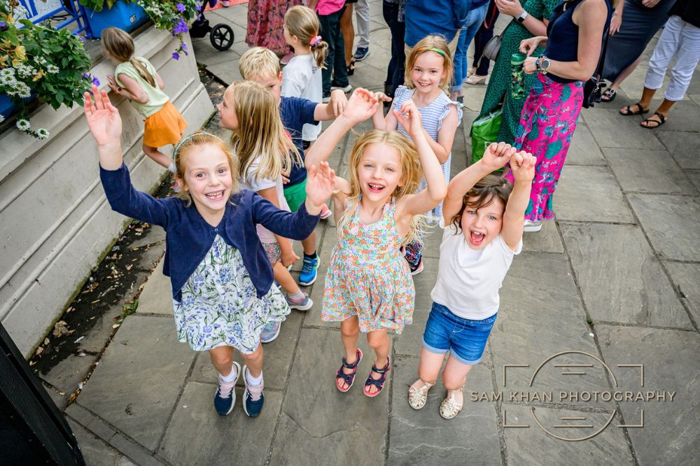 Children enjoying Dhol Collective Sam Khan photography