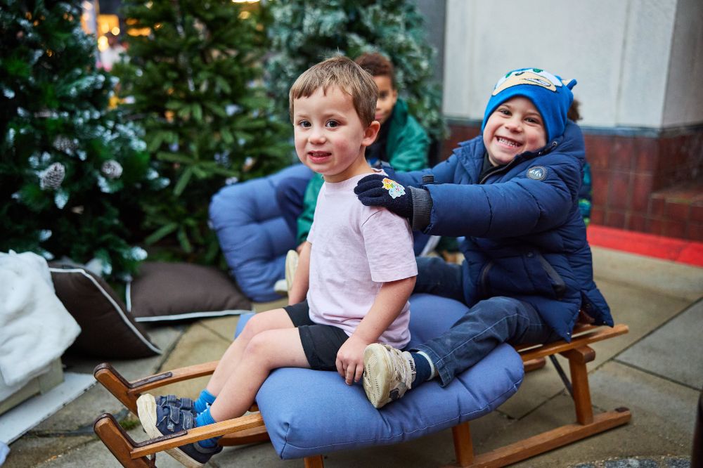 Boys on sledge copyright Toby Phillips