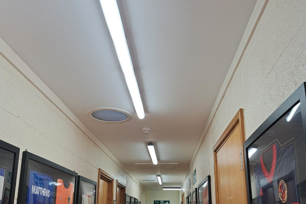 Picture of the LED lights in the hallway