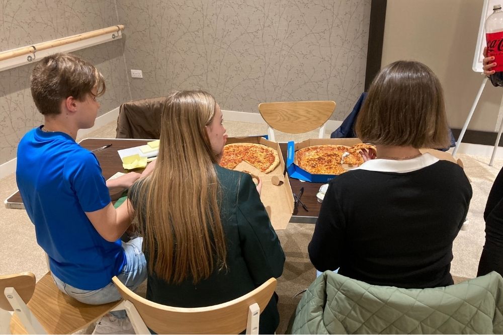 •	First Youth Forum meeting celebrated with free pizzas