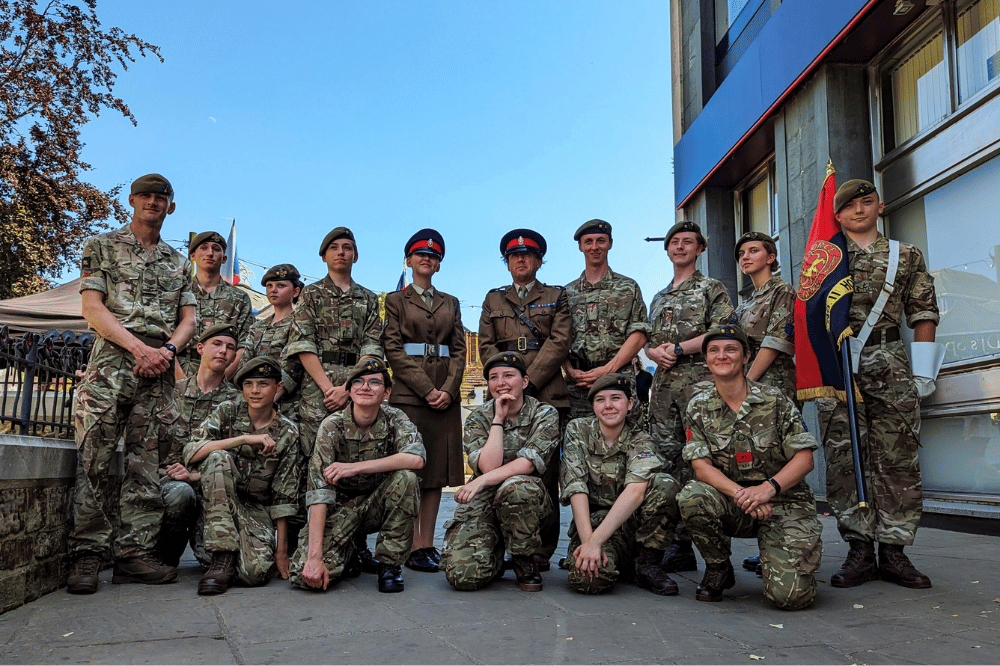 Army Cadets group in Horsham Carfax