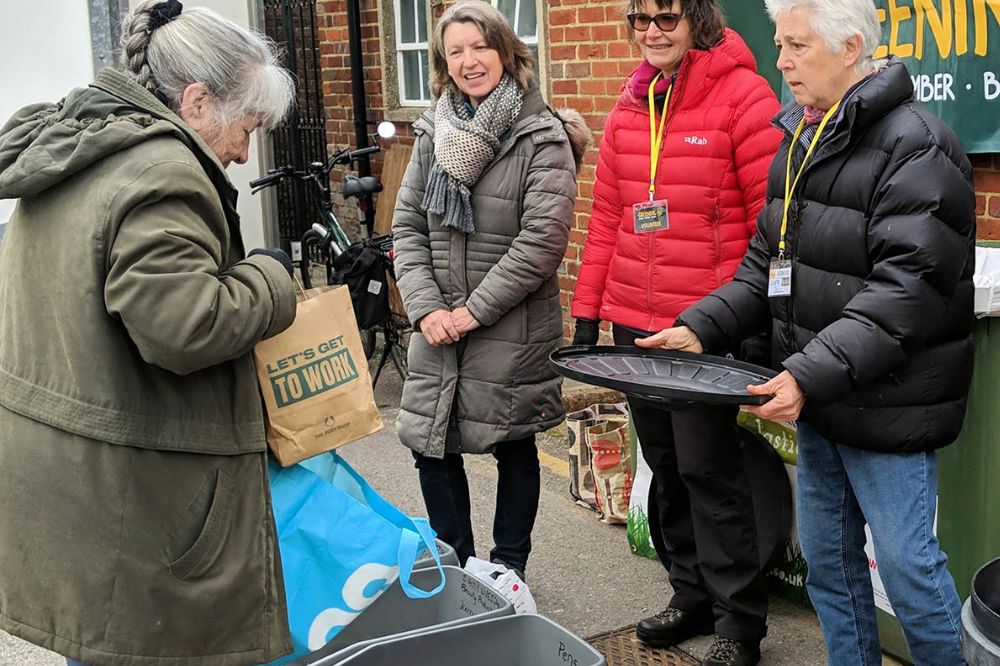 Picture of volunteers at the Greening Steyning recycling station