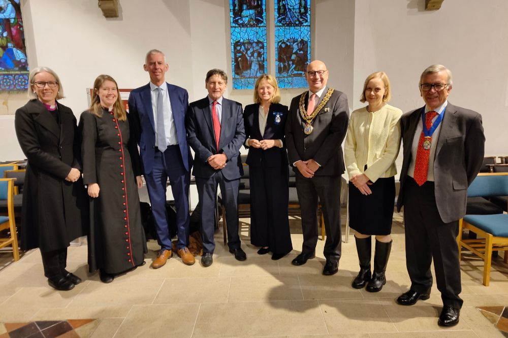 Bishop of Horsham, Rt Reverend Ruth Bushyager, Reverend Canon Lisa Barnett, John Milne MP, West Sussex Deputy Lord Lieutenant John Barclay, High Sheriff of West Sussex Philippa Gogarty, Chairman of the Council Cllr Nigel Emery, Chief Executive Jane Eaton, Vice Chairman Cllr Tony Bevis. 