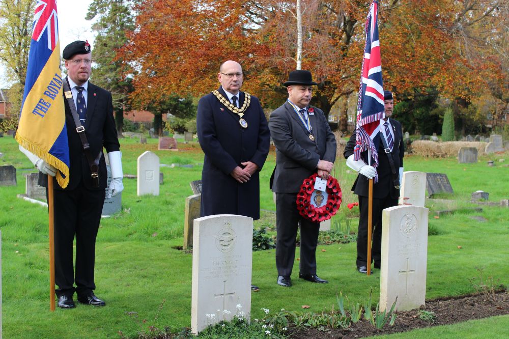 Horsham District Council Chairman Cllr Nigel Emery and members of the Horsham branch of the Royal British Legion 