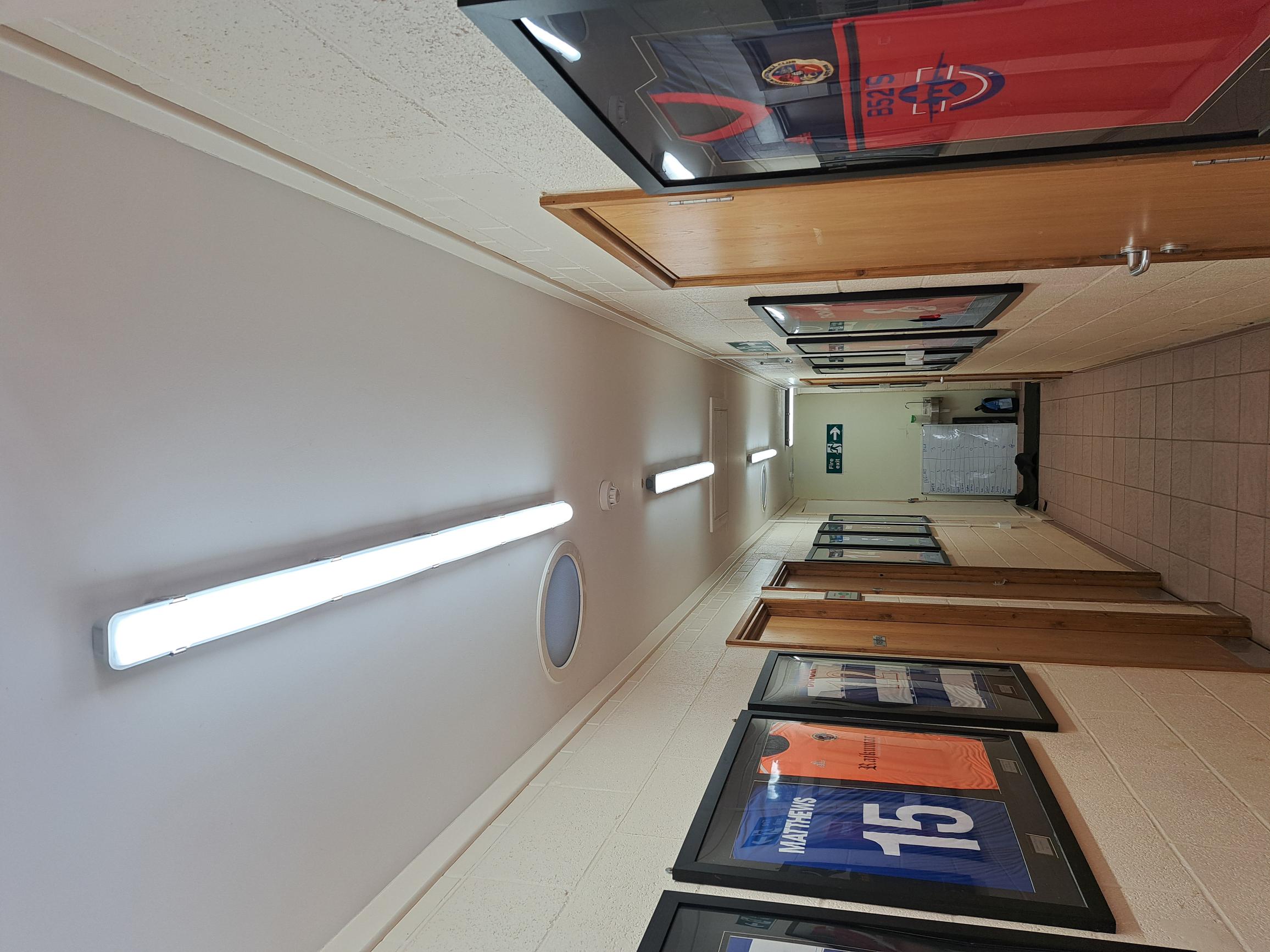 Picture of the LED lights in the hallway