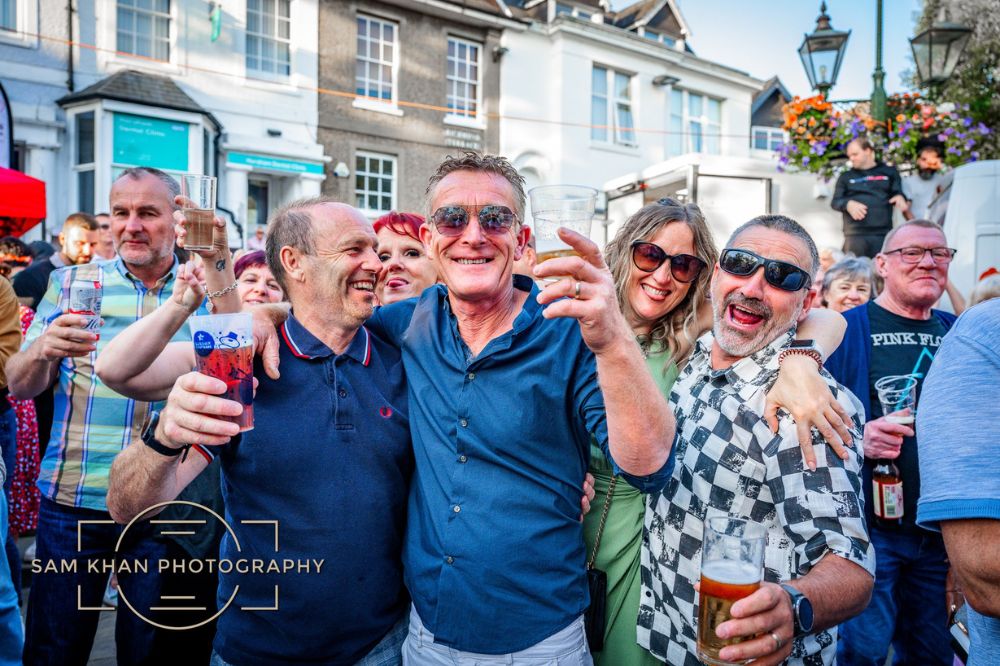 Group of friends with drinks