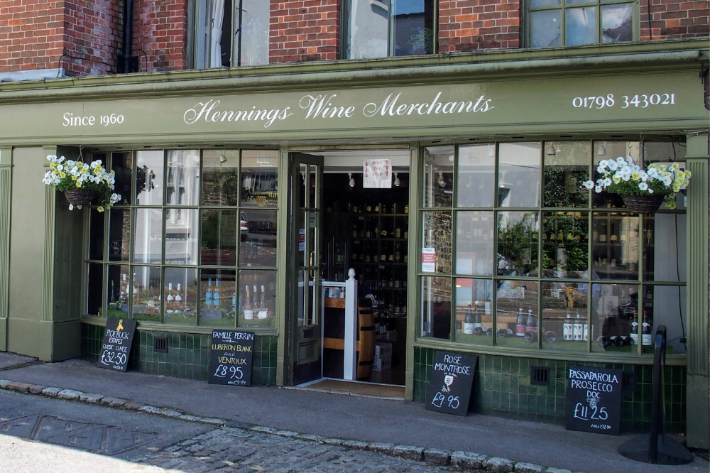 Hennings Wine Merchants Shopfront